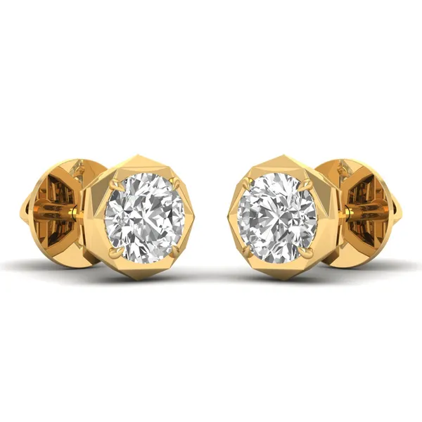 The Diantha Crest Diamond Studs - View 2
