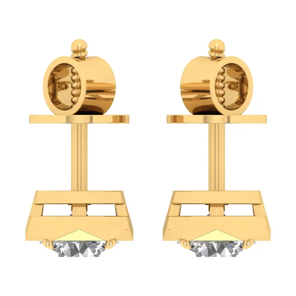 The Diantha Crest Diamond Studs - View 4