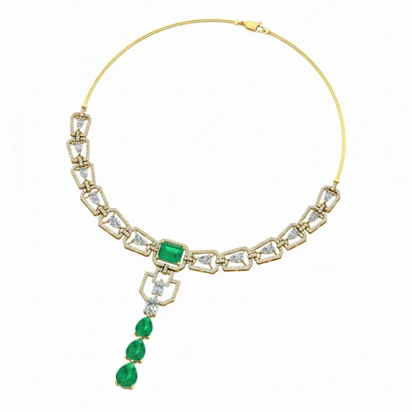 Imperial Art Deco Diamond Necklace - View 3