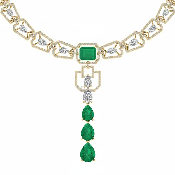 Imperial Art Deco Diamond Necklace - View 4