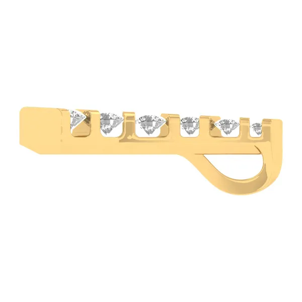 Regal Bezel Diamond Pendant - View 3