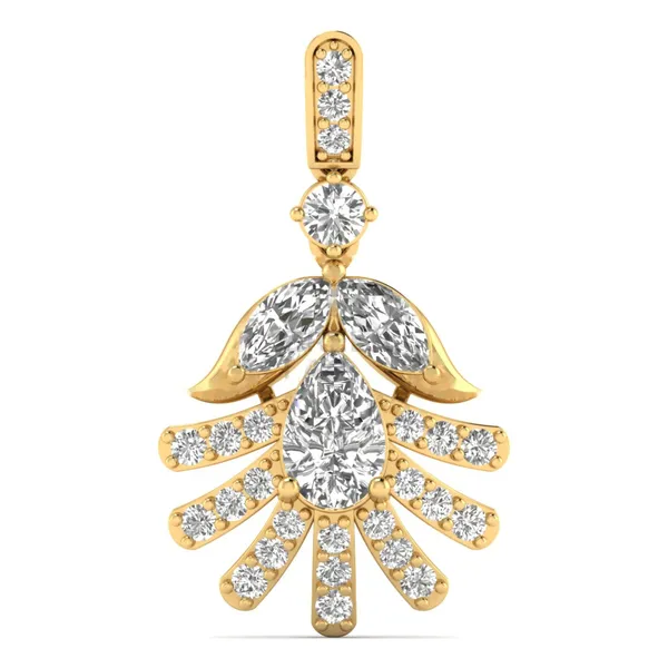 Golden Butterfly Diamond Pendant - Laboratory-Grown Diamond Pendant