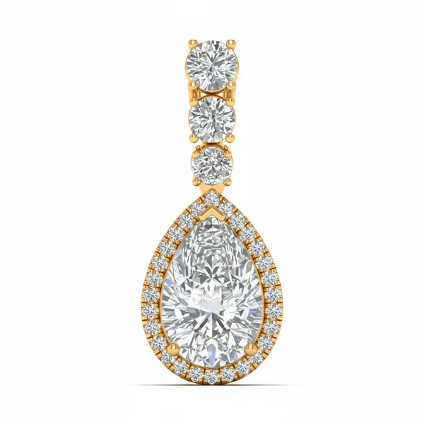 Stunning Feather Diamond Pendant - Laboratory-Grown Diamond Pendant