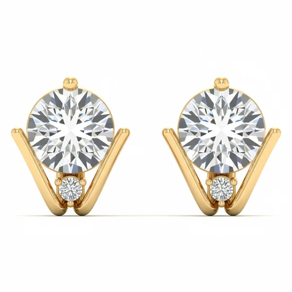The Eglantine Bow Diamond Studs - Laboratory-Grown Diamond Earrings