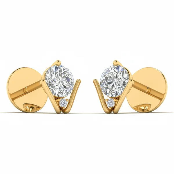 The Eglantine Bow Diamond Studs - View 2