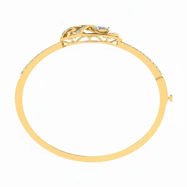 Radiant Art Deco Diamond Bangle - View 3