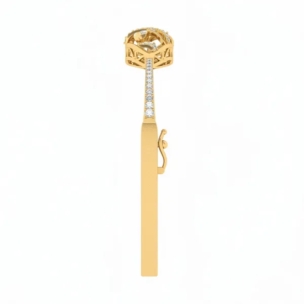 Radiant Art Deco Diamond Bangle - View 4