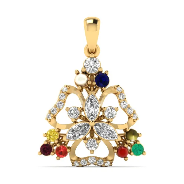 Serene Layered Diamond Pendant - Laboratory-Grown Diamond Pendant
