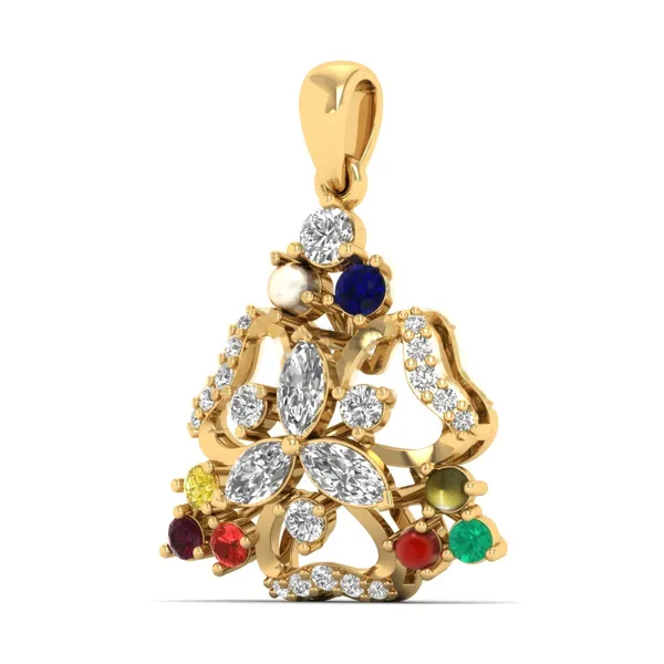 Serene Layered Diamond Pendant - View 2