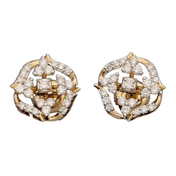 Majestic Lattice Diamond Earrings - Laboratory-Grown Diamond Earrings