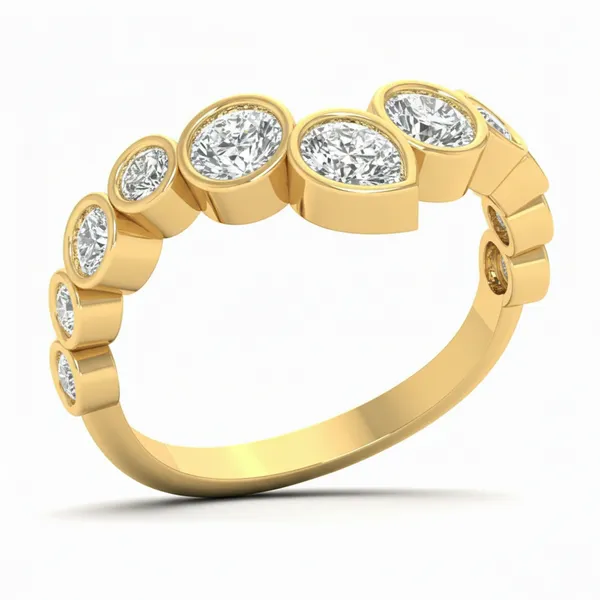 Refined Ribbon Diamond Ring - Laboratory-Grown Diamond Ladies Ring