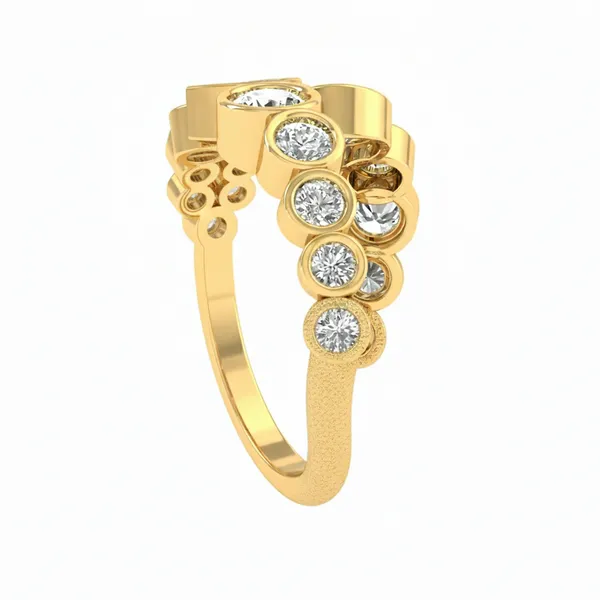 Refined Ribbon Diamond Ring - View 4