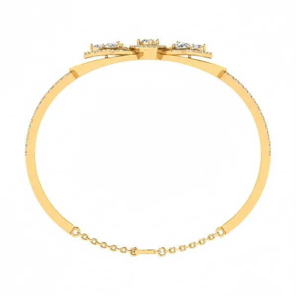 Striking Celtic Diamond Bangle - View 3