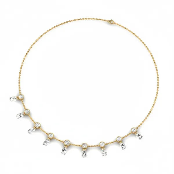 Imperial Tassel Diamond Necklace - View 3