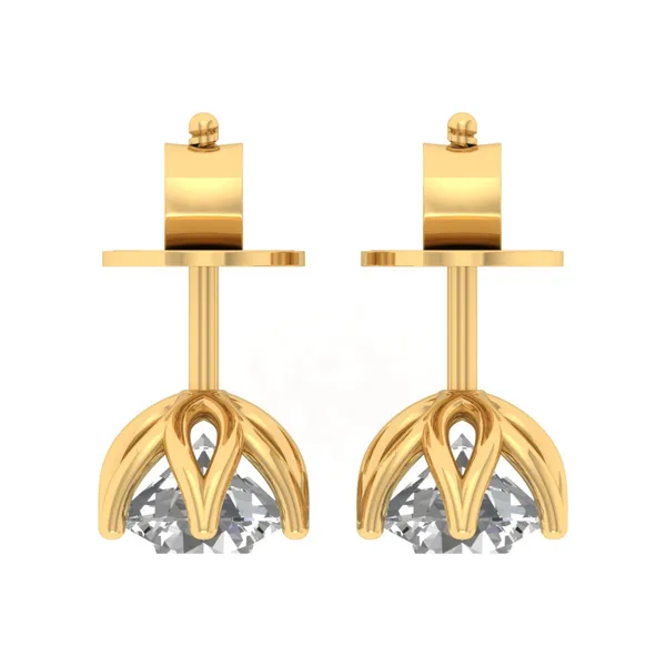 The Umbria Ivy Solitaire Studs - View 4