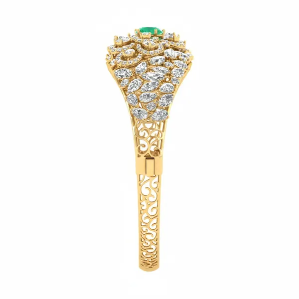 Sleek Cascade Diamond Bangle - View 4