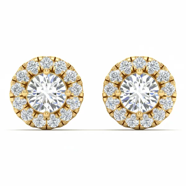 Julienne Lotus Mosaic Earrings - Laboratory-Grown Diamond Earrings