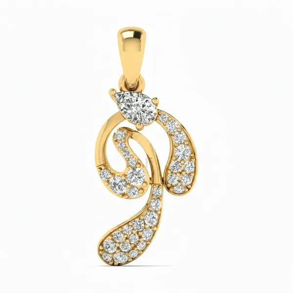 Refined Art Deco Diamond Pendant - Laboratory-Grown Diamond Pendant