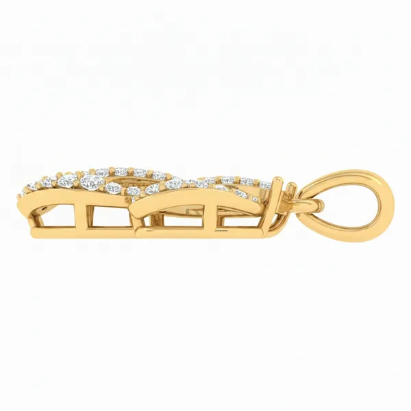 Refined Art Deco Diamond Pendant - View 3