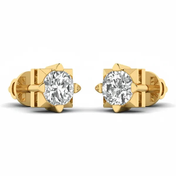 Aquila Fern Solitaire Studs - View 2