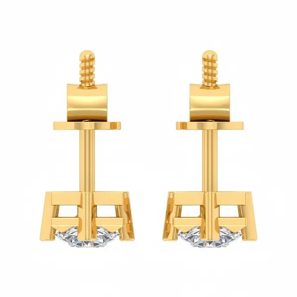 Aquila Fern Solitaire Studs - View 4
