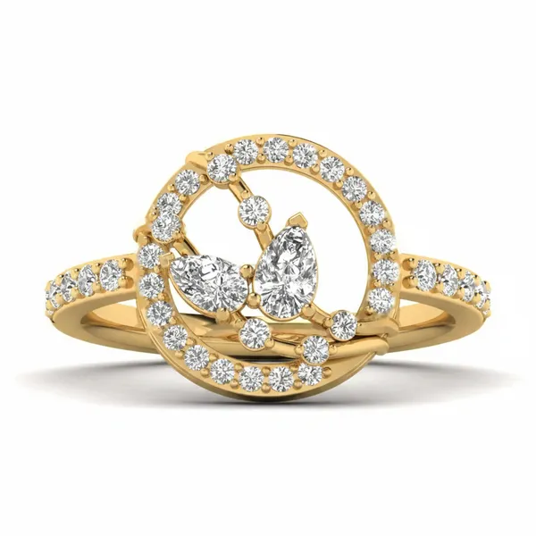 Celestial Trellis Diamond Ring - View 2