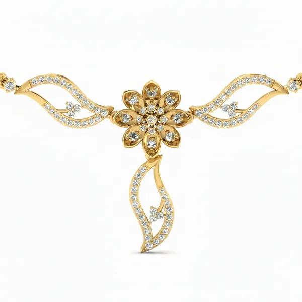 Radiant Radiance Diamond Necklace - View 4