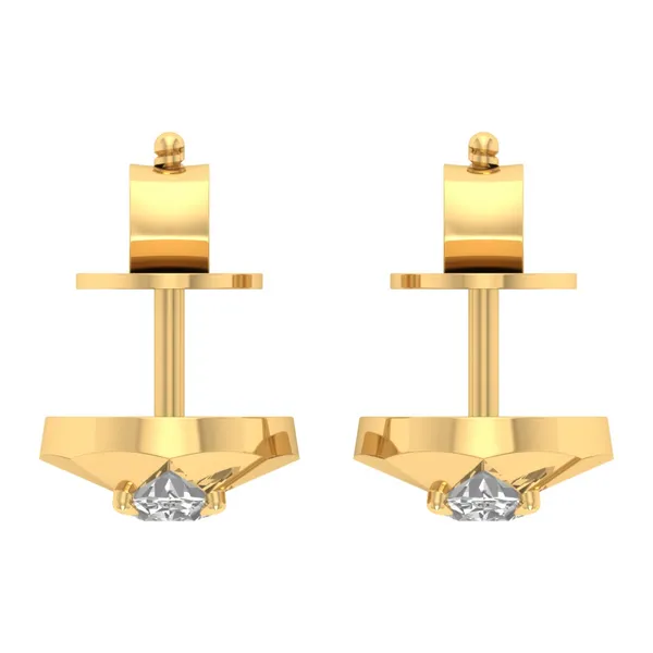 Cristallo Peony Solo Stone Earrings - View 4