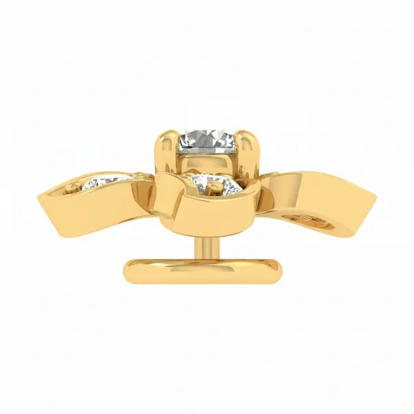 Celestial Screw-Back Diamond Nosepin - View 3