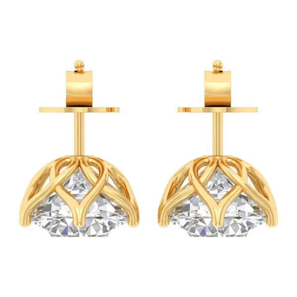 Ondine Solitaire Earrings - View 4
