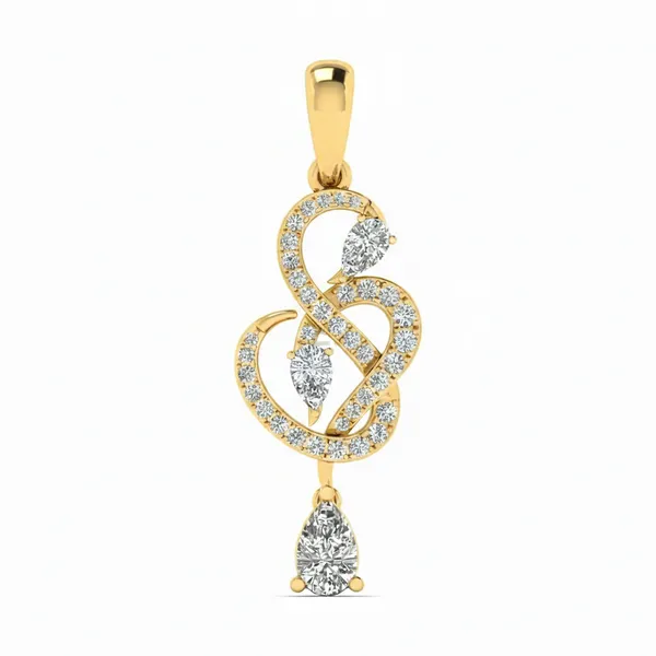 Luminous Crescent Diamond Pendant - Laboratory-Grown Diamond Pendant