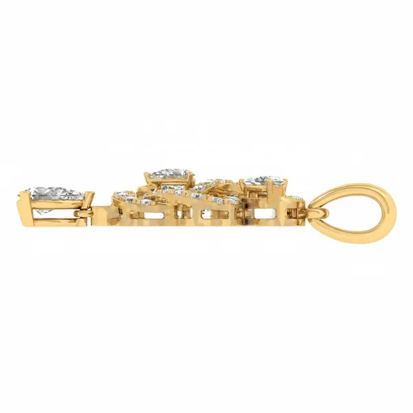 Luminous Crescent Diamond Pendant - View 3