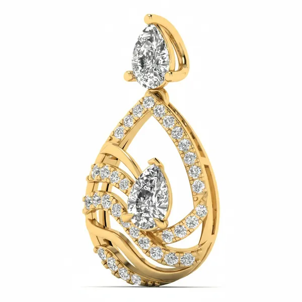 Magnificent Classic Diamond Pendant - View 2