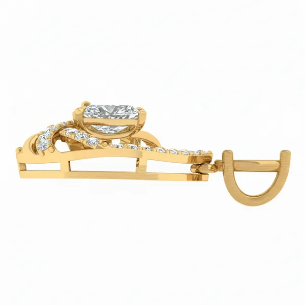 Magnificent Classic Diamond Pendant - View 3