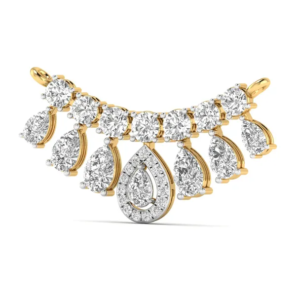 Opulent Moonbeam Diamond Mangalsutra - View 2