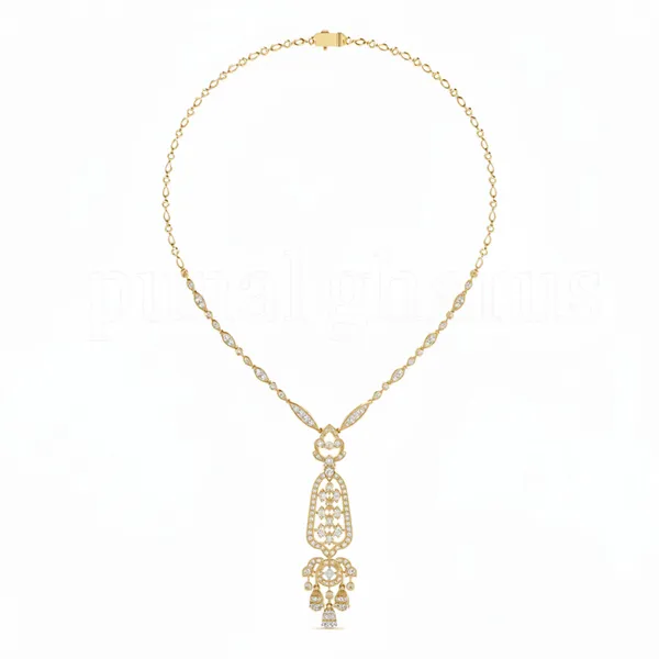 Radiance Floral Diamond Necklace - Laboratory-Grown Diamond Necklace