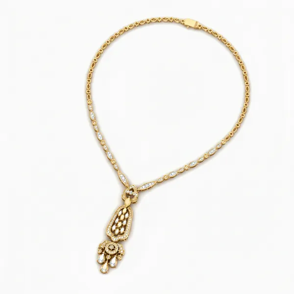Radiance Floral Diamond Necklace - View 3