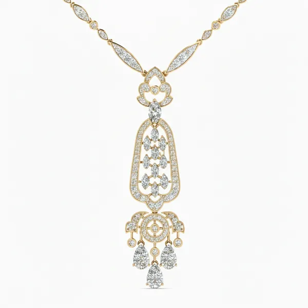 Radiance Floral Diamond Necklace - View 4