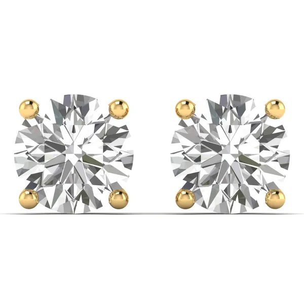 Xanthe Orbit Single Diamond Studs - Laboratory-Grown Diamond Earrings