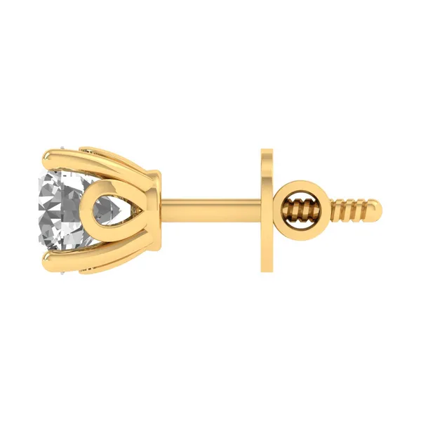 Xanthe Orbit Single Diamond Studs - View 3