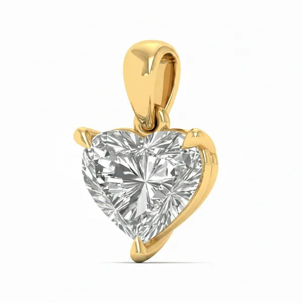 Striking Emerald-Cut Diamond Pendant - View 2