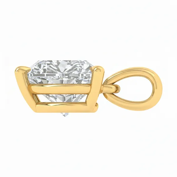 Striking Emerald-Cut Diamond Pendant - View 3