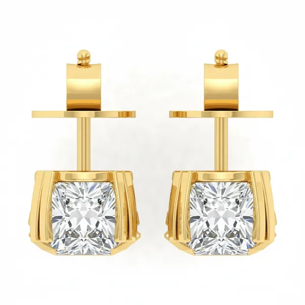 Idalia Ribbon Solo Stone Earrings - View 4