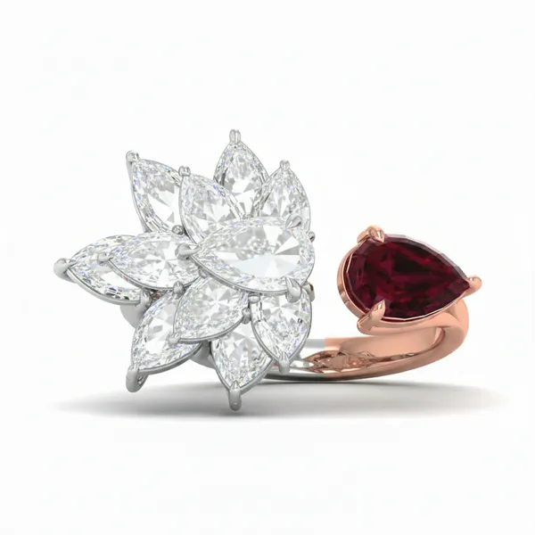 Striking Signet Diamond Ring - View 2