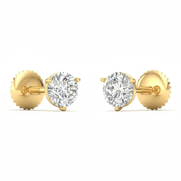 Capriccio Petal Diamond Studs - View 2
