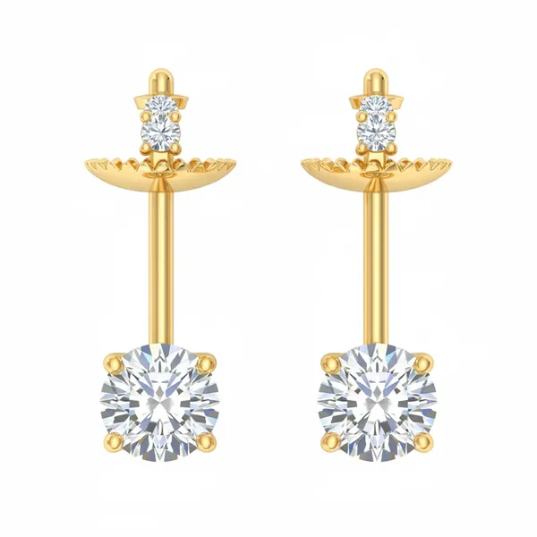 Capriccio Petal Diamond Studs - View 4