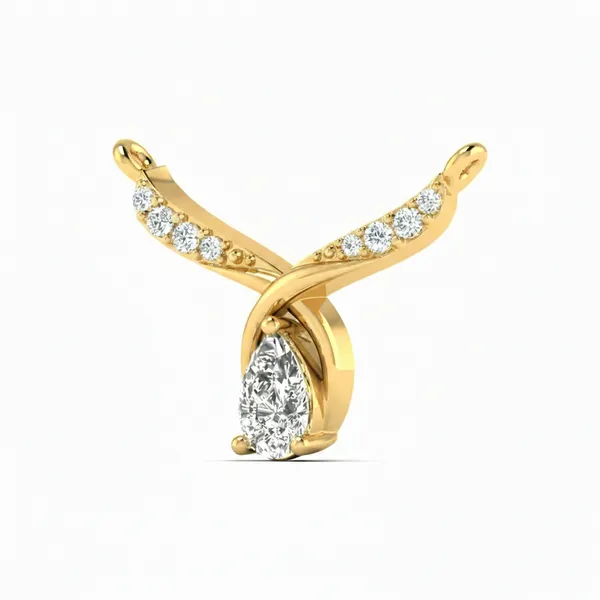 Sparkling Round Diamond Mangalsutra - View 2
