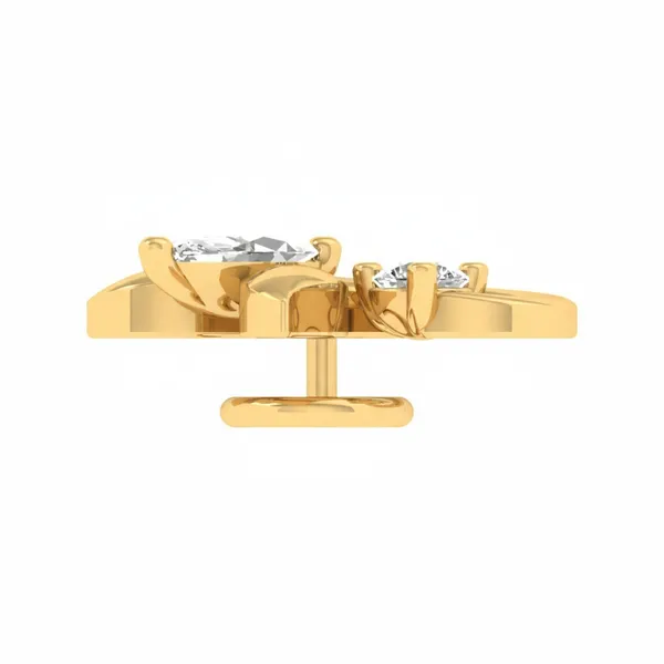 Noble Teardrop Diamond Nosepin - View 3
