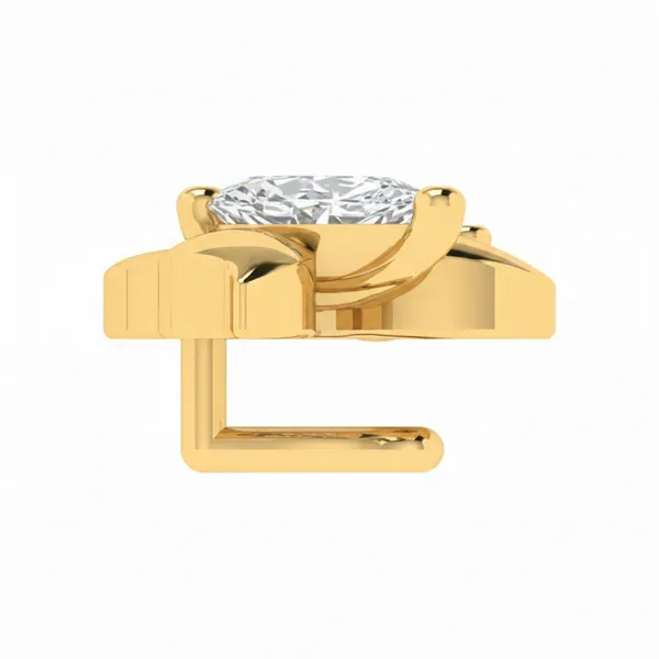 Noble Teardrop Diamond Nosepin - View 4