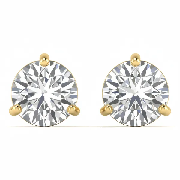 Dahlia Solo Stone Earrings - Laboratory-Grown Diamond Earrings